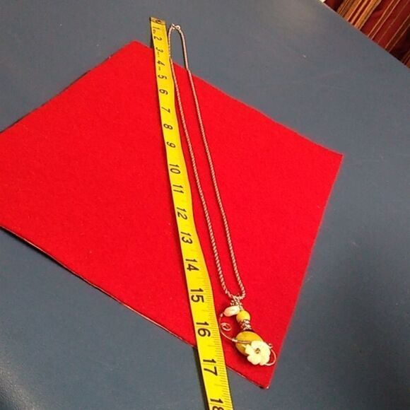 Artisan Silver Tone Wire Wrap Floral Freshwt Pearl Pendant Sterling Silver Chain - Picture 10 of 13